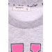 Girl's Sweatshirt Printed Gray Melange (8-14 Years)