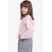 Girl's Sweatshirt Elastic Waist Salmon Melange (4-8 Years)