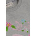 Girl's Sweatshirt Butterfly Printed Light Gray Melange (Age 3-8)