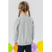 Girl's Sweatshirt Butterfly Printed Light Gray Melange (Age 3-8)