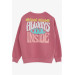 Girl's Sweatshirt Colored Letter Printed Cherry Rotten (8-14 Years)