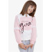 Girls' Sweatshirt With Shiny Text In Acro Color (8-14 Years)