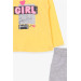 Girls Petite Set/Yellow Glitter Text Leggings (3-8 Years)