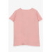 Girl's T-Shirt Floral Printed Salmon (8-12 Years)