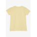 Girls' Yellow Printed T-Shirt (8-12 Years)