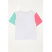 Girls White Cat Print T-Shirt (3-7Yrs)