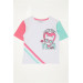 Girls White Cat Print T-Shirt (3-7Yrs)