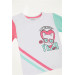 Girls White Cat Print T-Shirt (3-7Yrs)