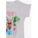 Girl's T-Shirt Girl's Printed Light Gray Melange (9-14 Years)