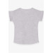 Girl's T-Shirt Girl's Printed Light Gray Melange (9-14 Years)