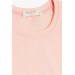 Girl's T-Shirt Sleeves Scalloped Salmon (3-8 Years)