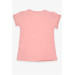 Girl's T-Shirt Sleeves Guipure Salmon (2-6 Years)