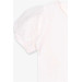 Girl's T-Shirt Sleeves Tulle Ecru (3-7 Years)