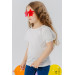 Girl's T-Shirt Sleeves Tulle Ecru (3-7 Years)