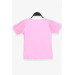 Girl's T-Shirt Sleeves Tulle Powder (8-12 Years)