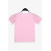 Girls T-Shirt Sleeves Tulle Salmon (8-12 Ages)