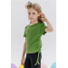 Girl's T-Shirt Khaki Green (8-14 Years) With Pleated Sides