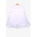 Girl's Long Sleeve Dress With Bow Ecru (1.5-5 Years)