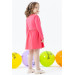 Girl Long Sleeve Dress Rabbit Embroidered Coral (2-6 Years)