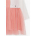 Girl Long Sleeve Dress Tulle Ecru (3-8 Ages)