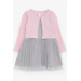 Girl Long Sleeve Dress Tulle Pink (3-6 Years)