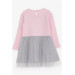 Girl Long Sleeve Dress Tulle Pink (3-6 Years)