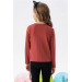 Girl's Long Sleeve T-Shirt With Pleated Sides Tile (8-14 Years)