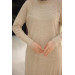 Oversize Knitwear Dress Beige