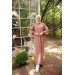 Raglan Sleeve Comfortable Fit Knitwear Dress Dried Rose