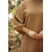 Raglan Sleeve Comfortable Fit Knitwear Dress Brown