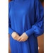 Raglan Sleeve Comfortable Fit Knitwear Dress Blue