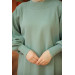 Raglan Sleeve Comfortable Fit Knitwear Dress Mint Green