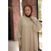 Raglan Sleeve Comfortable Fit Knitwear Dress Mink