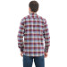 Men Grey Burgundy Checkered Wool Pocket Wide Cut Shirt