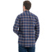 Men Navy Blue Winter Checkered Wool Pocket Wide Cut Shirt