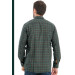 Men Green Winter Checkered Wool Pocket Wide Cut Shirt