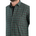 Men Green Winter Checkered Wool Pocket Wide Cut Shirt