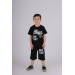 Game Start Printed Cotton Lycra Boy Summer Suit