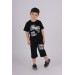 Game Start Printed Cotton Lycra Boy Summer Suit