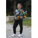 Hooded Patterned 2Ip Fabric Girls Tracksuit