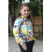 Hooded Patterned Elastic Waist Girl Sweatshirt