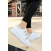 White Leather Velcro Sneakers