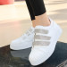 White Leather Velcro Sneakers