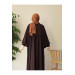 Silk Abaya Brown Women Standard