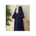 Silk Abaya Navy Blue Women Standard