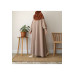 Plain Crepe Abaya Beige Women 1 Size