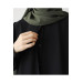 Plain Crepe Abaya Black Women 1