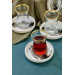 12 Piece Gold Tea Glass Set For 6 People, Tea Set