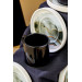 Ceramic Black 12 Piece Black Coffee Cup Set For 6 People