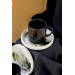 Ceramic Black 12 Piece Black Coffee Cup Set For 6 People